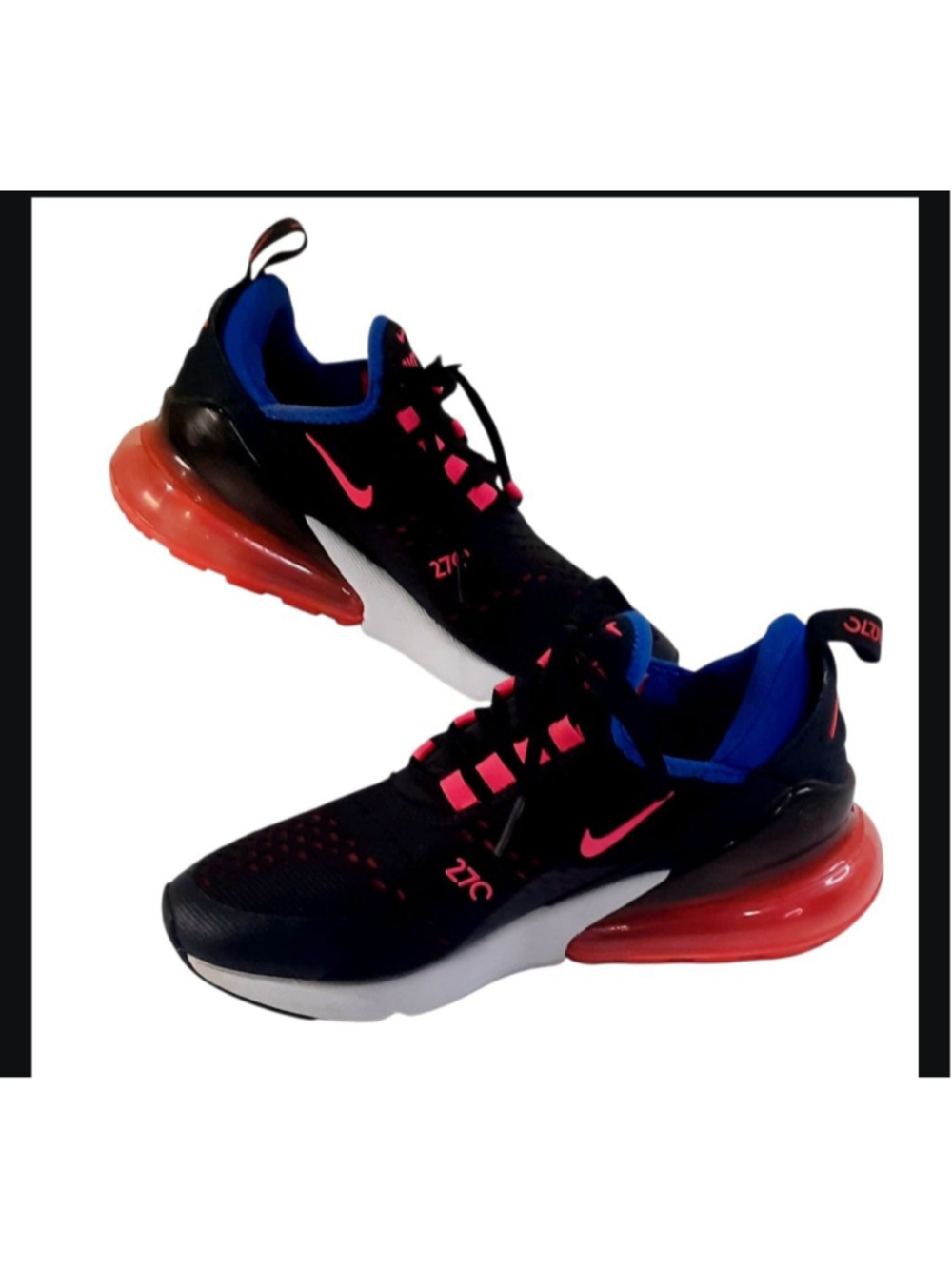 Nike Air Max 270 Womens
Running Shoes Black Pink Racer
Blue DZ4407-600 Size 8 - Picture 3 of 6